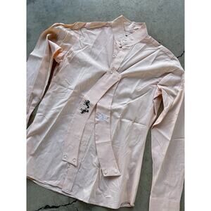 Essex English Show Shirt Women's 38 Peach Equestrian Horse Riding Embroidery